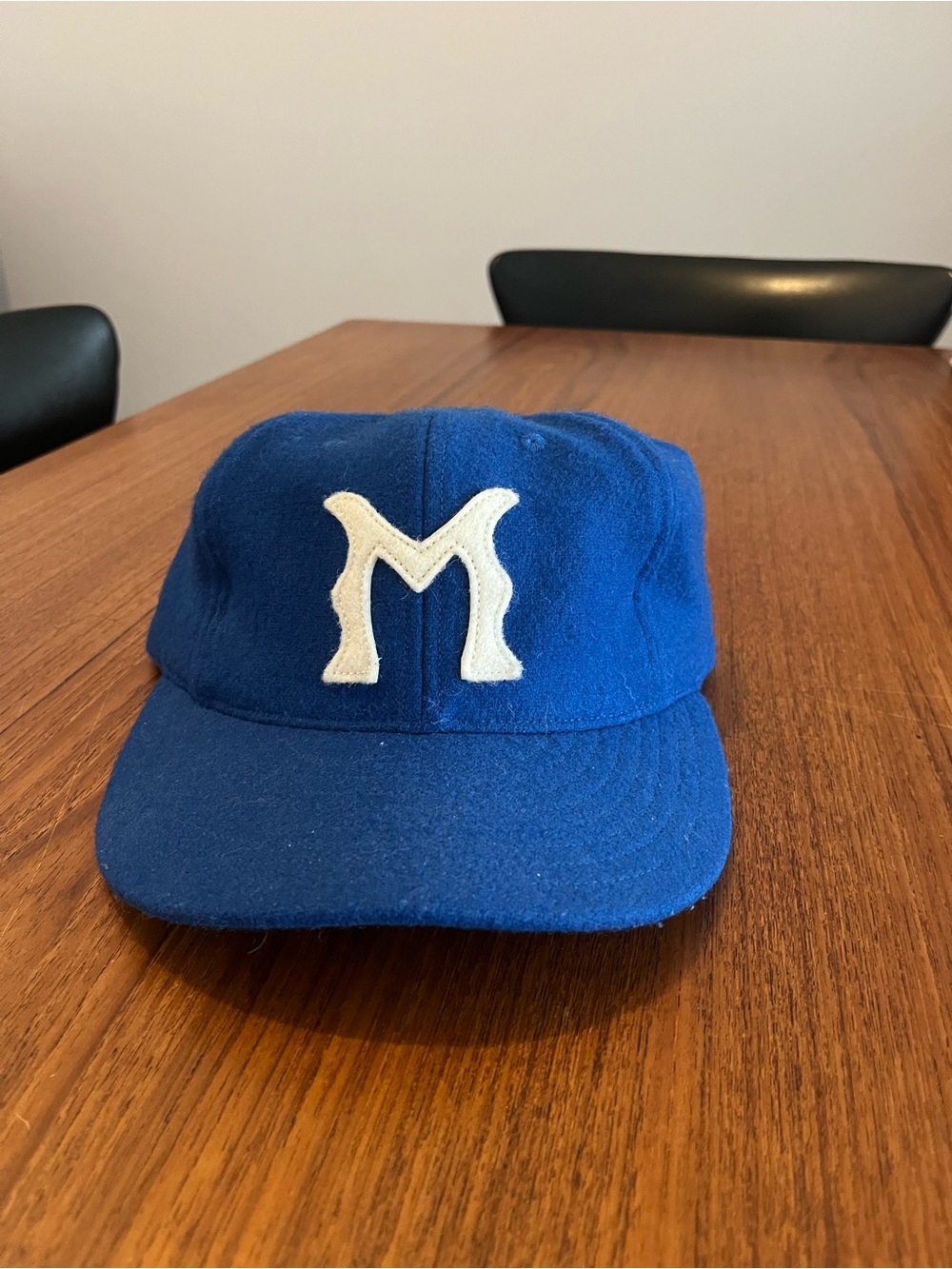 Ebbets Field Flannels Montréal Royals ,Royal Blue, Wool Cap with White 'M' Patch
